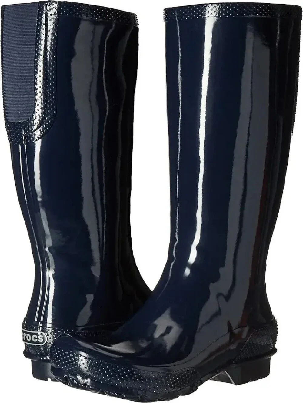 CROCS Women's Tall Rain Boots | Navy Blue | Size 7